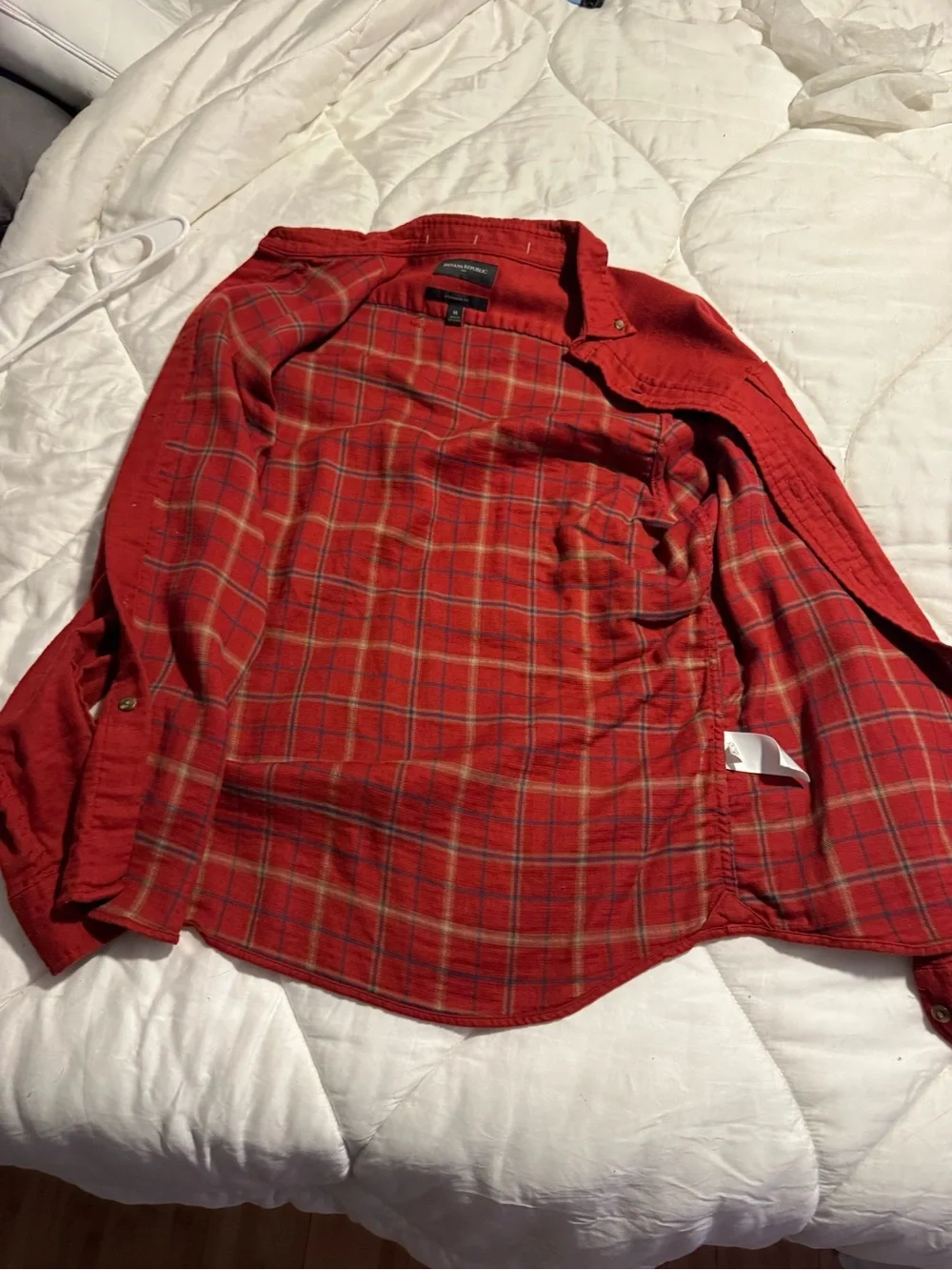 Banana Republic Red Plaid Flannel Shirt